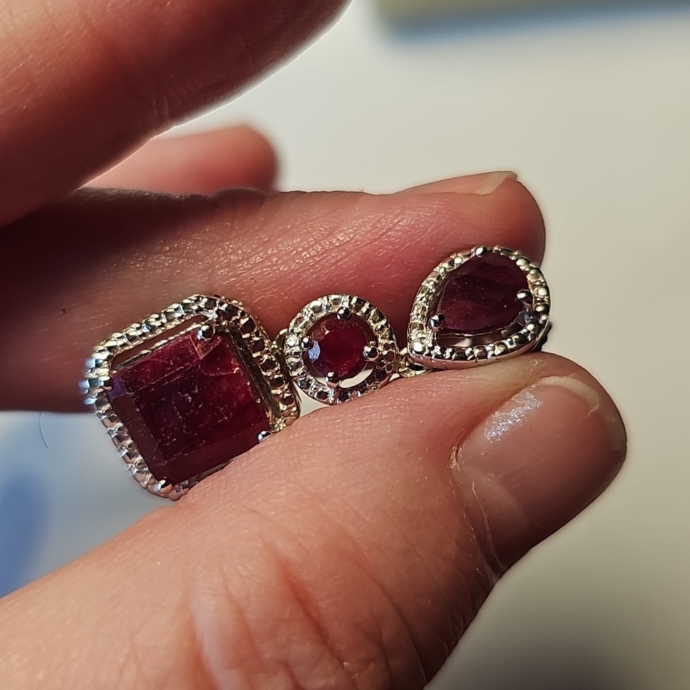Ross Simons Raw Ruby Earrings - image 4